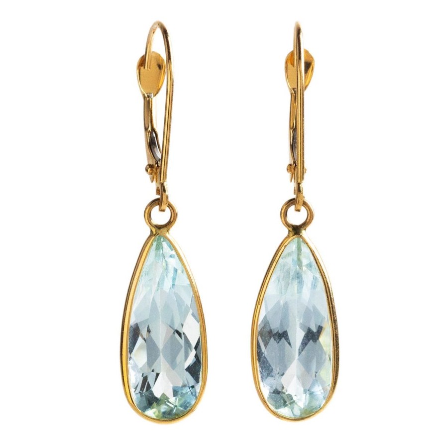 Gem Shopping Cut By Ben Aquamarine Earrings In 14K | Aquamarine