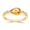 Gem Shopping Brevani Citrine And Diamond Ring In 14K | Citrine