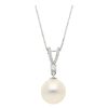 Gem Shopping Cut By Ben South Sea Cultured Pearl And Diamond Pendant In 18K White Gold | Pearl