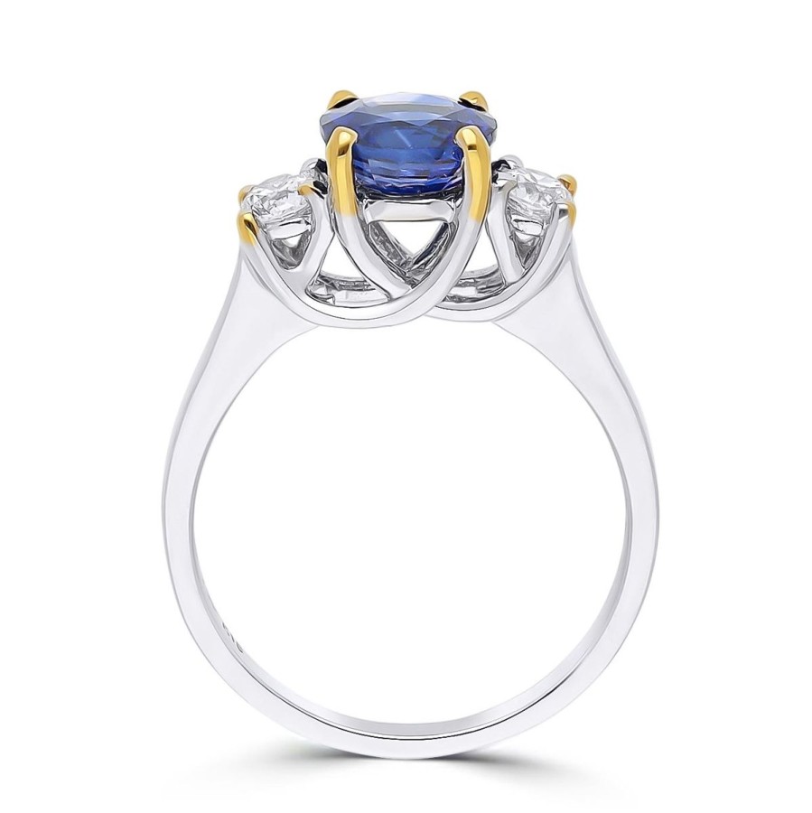 Gem Shopping Cut By Ben Sapphire And Diamond Ring In 18K | Sapphire