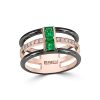 Gem Shopping Effy Emerald And Diamond Ring In 14K Rose Gold | Emerald