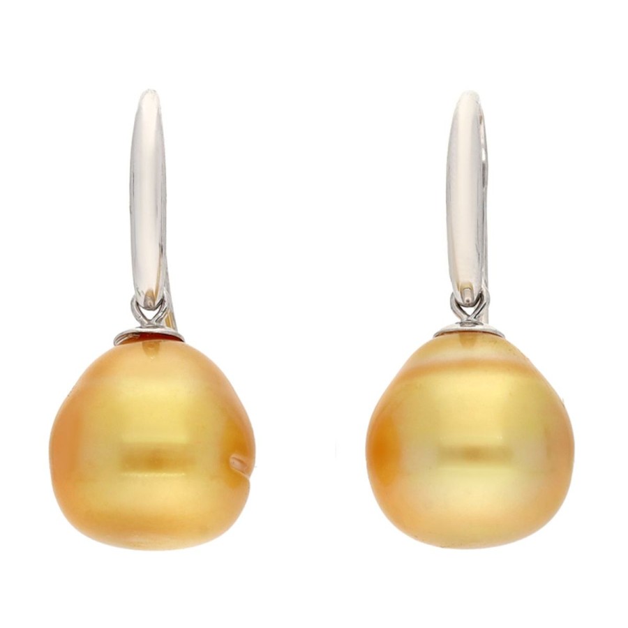 Gem Shopping Aquarian Pearls Cultured South Sea Pearl Earrings In Sterling Silver | Pearl