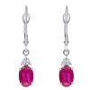 Gem Shopping Cut By Ben Ruby And Diamond Earrings In 14K | Ruby