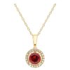 Gem Shopping Lali Jewels Garnet And Diamond Pendant In 14K | Garnet