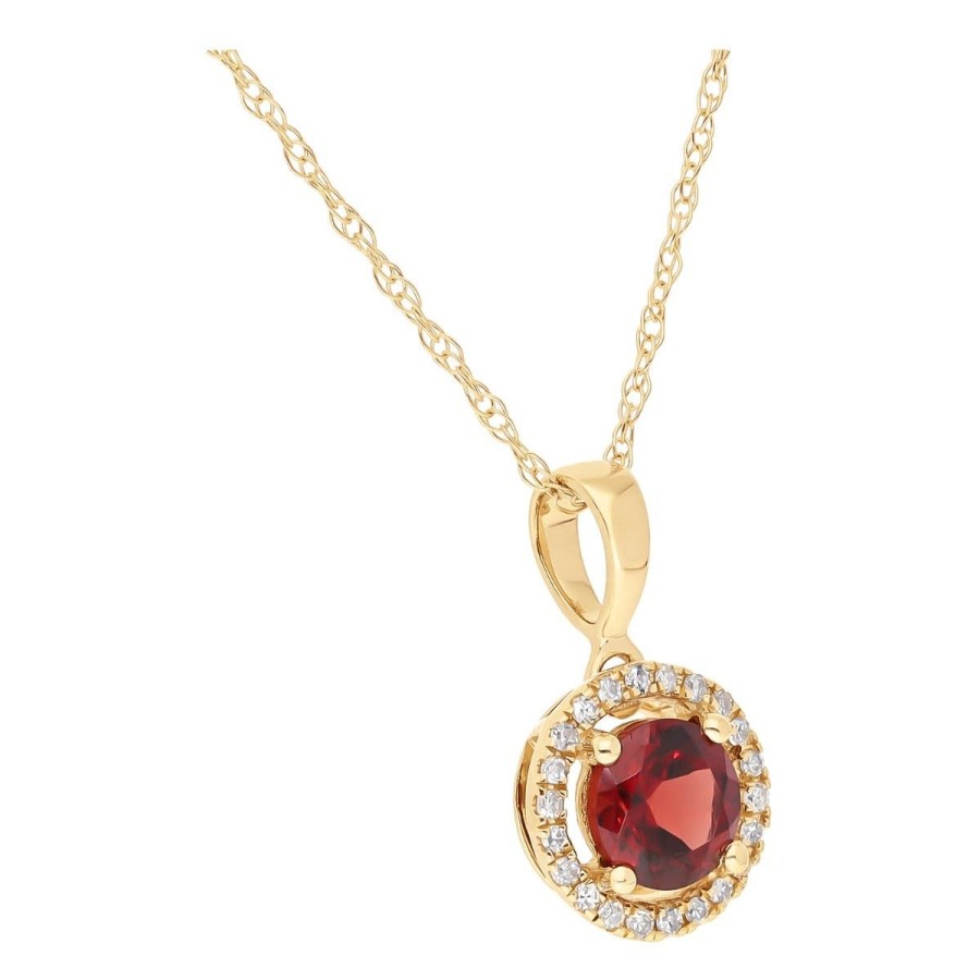 Gem Shopping Lali Jewels Garnet And Diamond Pendant In 14K | Garnet