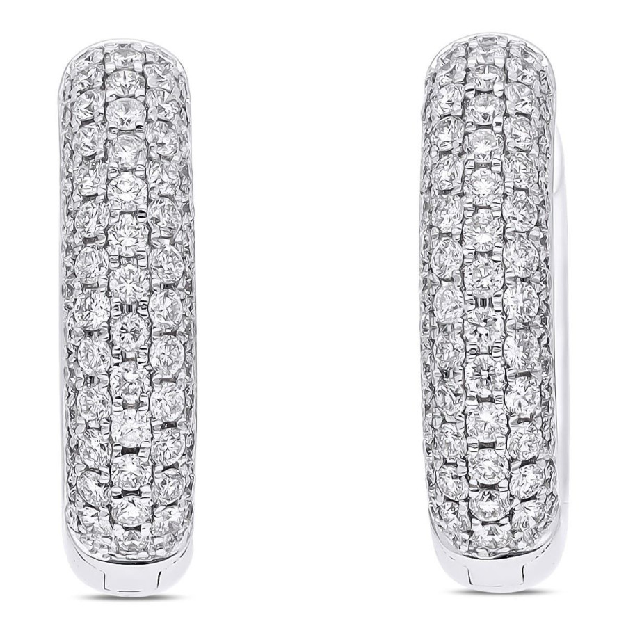 Gem Shopping Diamond Huggie Hoop Earrings In 14K | Diamond