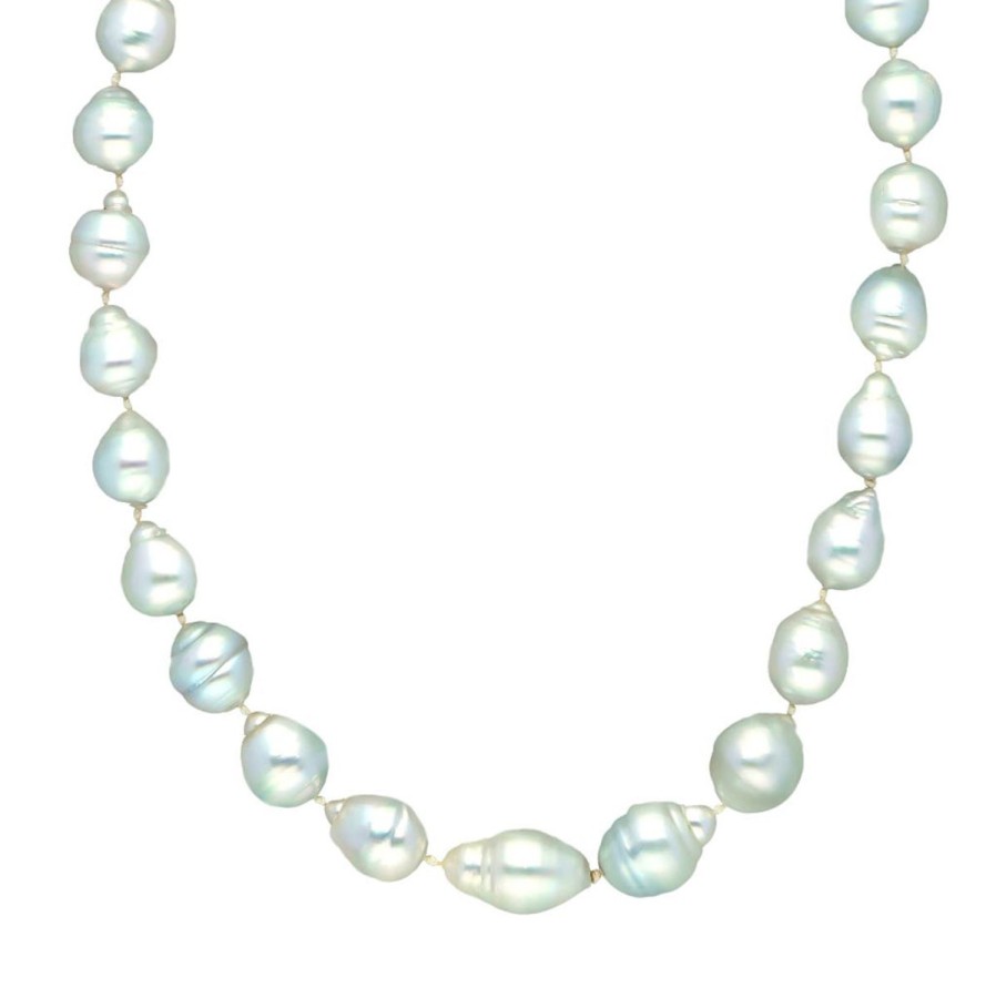 Gem Shopping Cut By Ben Cultured South Sea Pearl Beaded Necklace In Vermeil | Pearl