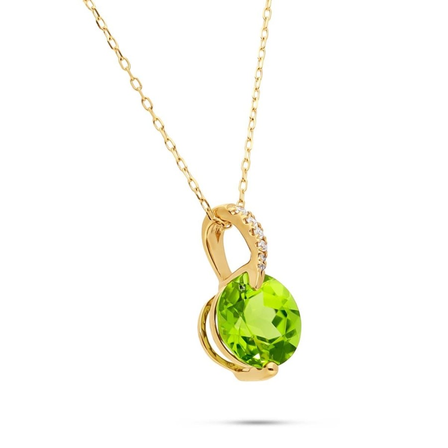 Gem Shopping Cirari Couture Peridot And Diamond Pendant In 14K | Peridot