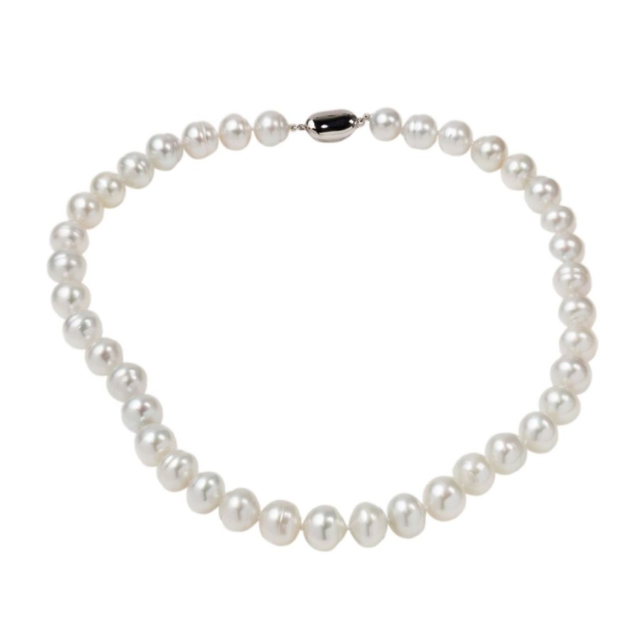 Gem Shopping South Sea Cultured Pearl Necklace In Sterling Silver | Pearl