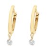 Gem Shopping Brevani Diamond Huggie Earrings In 14K | Diamond