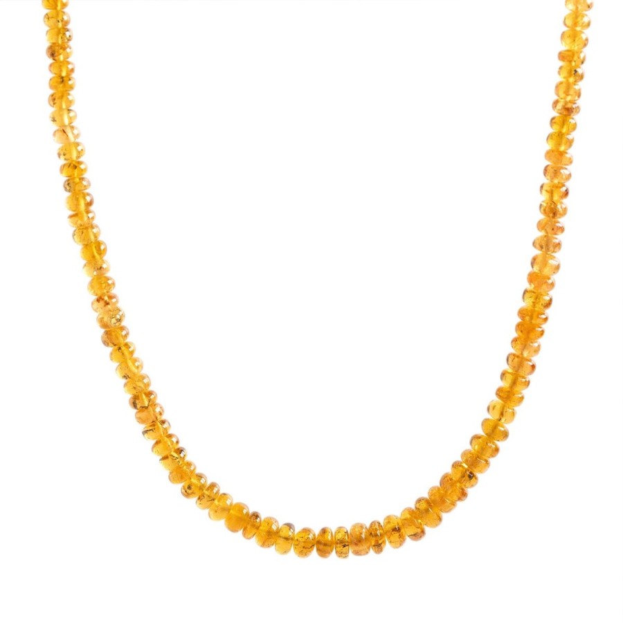 Gem Shopping Cut By Ben Mandarin Garnet Necklace In 14K | Garnet