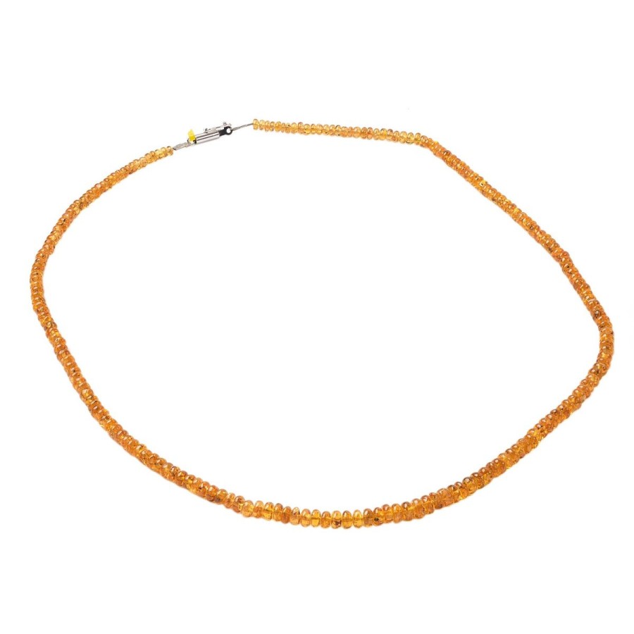 Gem Shopping Cut By Ben Mandarin Garnet Necklace In 14K | Garnet