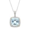 Gem Shopping Effy Aquamarine And Diamond Pendant In 14K | Aquamarine