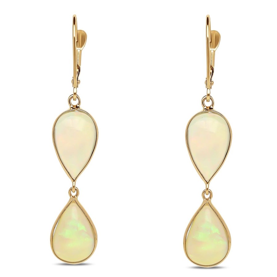 Gem Shopping Cut By Ben Opal Earrings In 14K | Opal