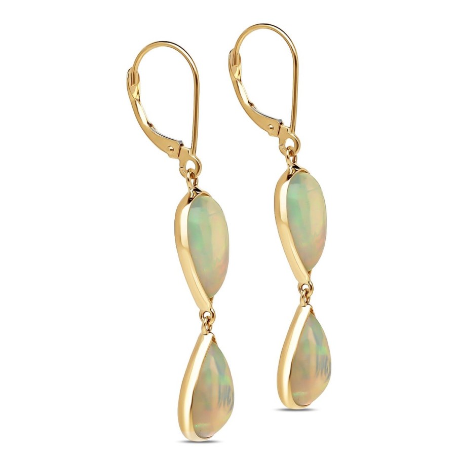 Gem Shopping Cut By Ben Opal Earrings In 14K | Opal