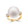 Gem Shopping Effy Fresh Water Pearl And Diamond Ring In 14K Yellow Gold | Pearl