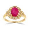 Gem Shopping Cut By Ben Ruby And Diamond Ring In 14K | Ruby