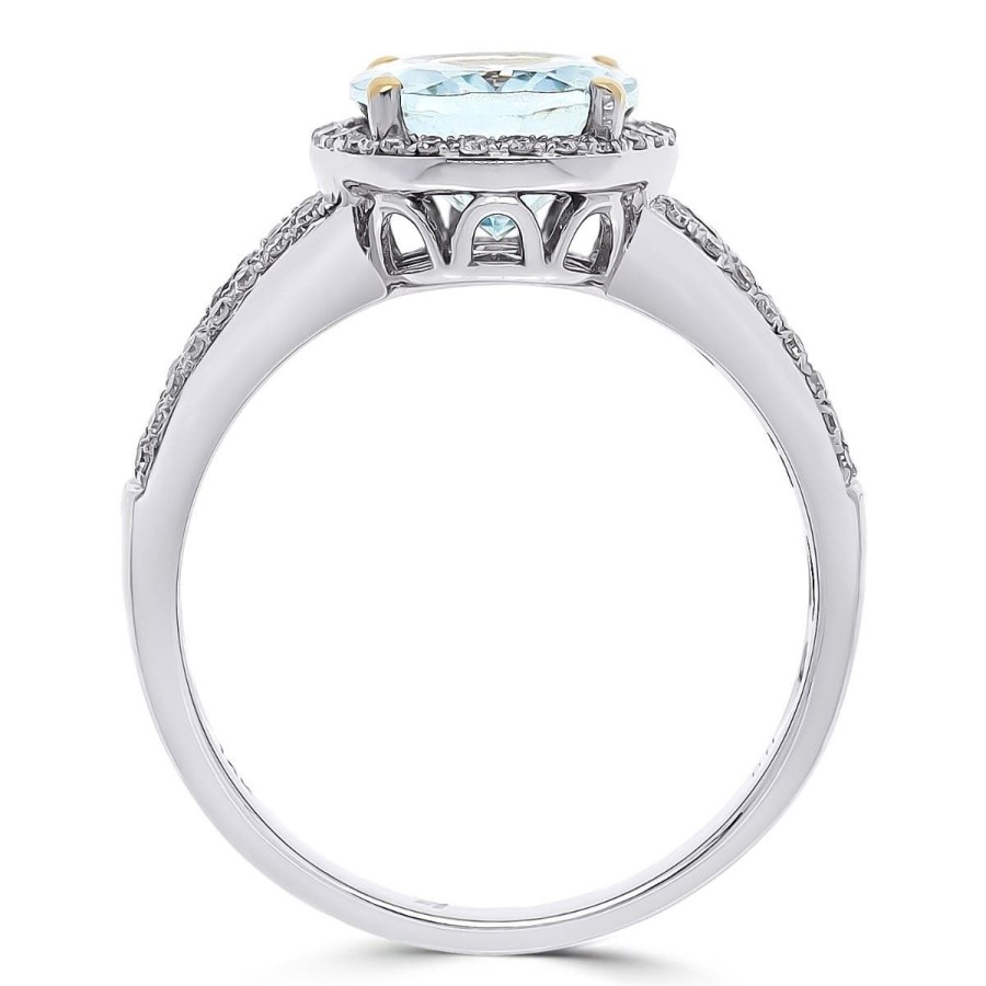 Gem Shopping Effy Aquamarine And Diamond Ring In 14K | Aquamarine