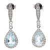 Gem Shopping Cirari Couture Aquamarine And Diamond Dangle Earrings In 14K | Aquamarine