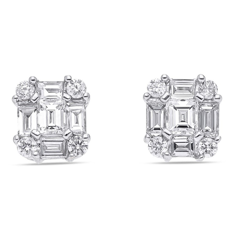 Gem Shopping Diamond Stud Earrings In 14K | Diamond