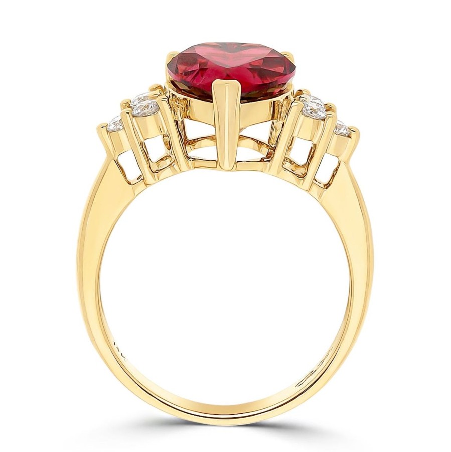 Gem Shopping Cut By Ben Ant Hill Garnet And Diamond Ring In 14K | Garnet