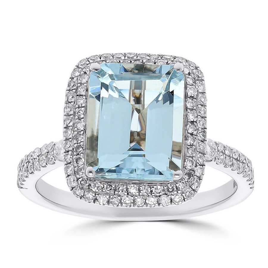 Gem Shopping Effy Aquamarine And Diamond Ring In 14K | Aquamarine