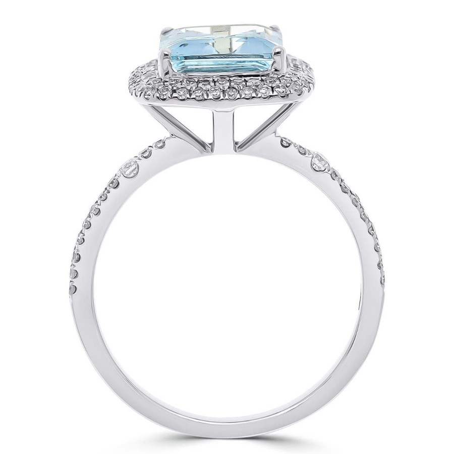 Gem Shopping Effy Aquamarine And Diamond Ring In 14K | Aquamarine