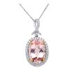 Gem Shopping Cut By Ben Morganite And Diamond Pendant In 18K | Morganite