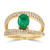 Gem Shopping Gem Bleu Emerald And Diamond Ring In 14K | Emerald