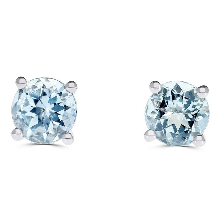 Gem Shopping Cirari Couture Aquamarine Stud Earrings In 14K | Aquamarine