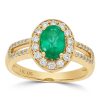 Gem Shopping Gem Bleu Emerald And Diamond Ring In 14K | Emerald