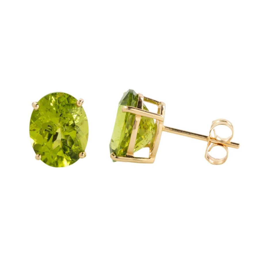 Gem Shopping Cut By Ben Peridot Earrings In 14K | Peridot