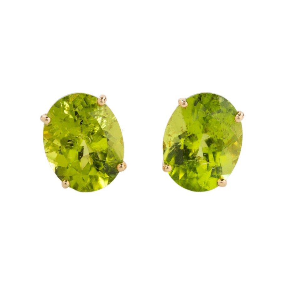 Gem Shopping Cut By Ben Peridot Earrings In 14K | Peridot