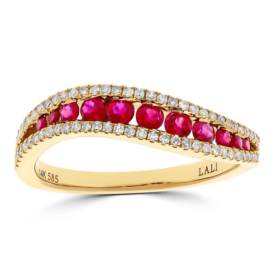 Gem Shopping Ruby And Diamond Ring In 14K | Ruby