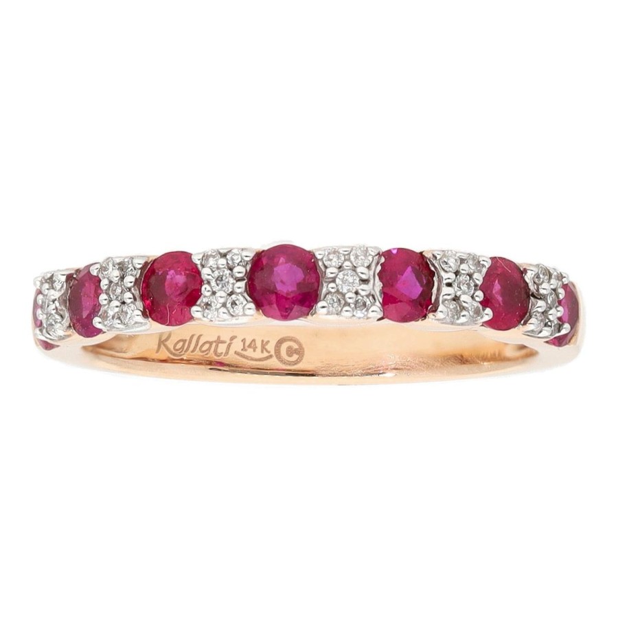 Gem Shopping Kallati Ruby And Diamond Ring In 14K | Ruby