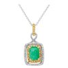 Gem Shopping Effy Emerald And Diamond Pendant In 14K | Emerald