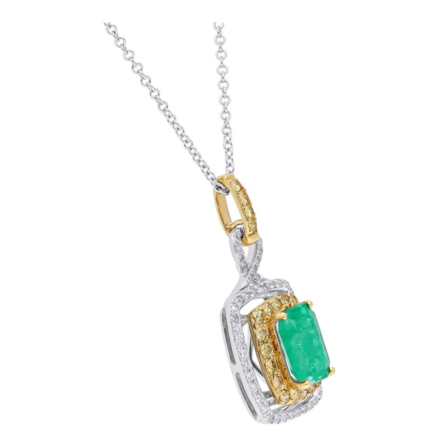 Gem Shopping Effy Emerald And Diamond Pendant In 14K | Emerald