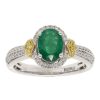 Gem Shopping Effy Emerald And Diamond Ring In 14K | Emerald