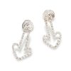 Gem Shopping Diamond Dangle Earrings In 18K White Gold | Diamond