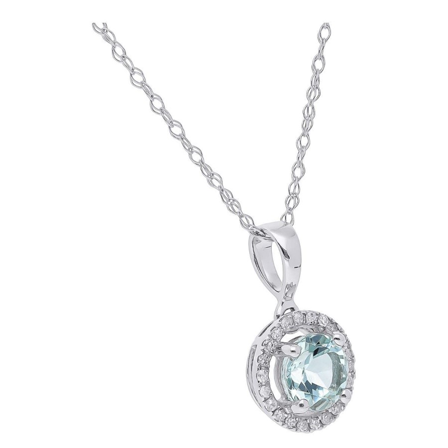 Gem Shopping Lali Jewels Aquamarine And Diamond Pendant In 14K | Aquamarine