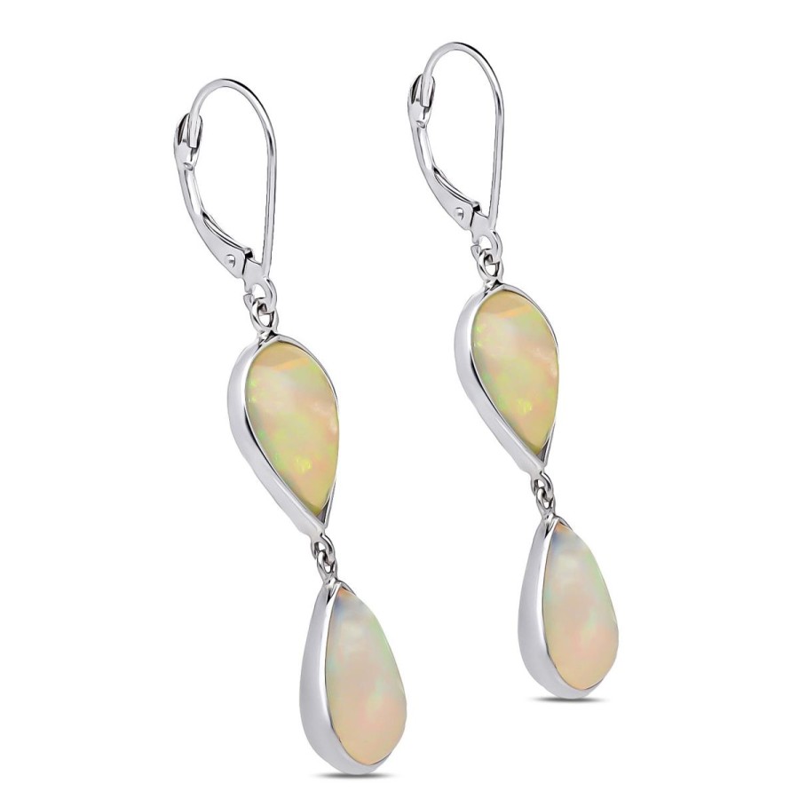 Gem Shopping Cut By Ben Opal Earrings In 14K | Opal