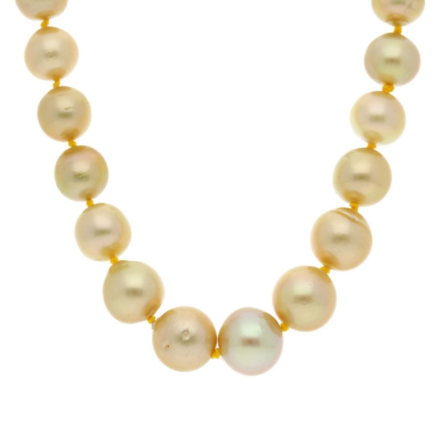 Gem Shopping Cut By Ben Cultured South Sea Pearl Necklace In Sterling Silver | Pearl