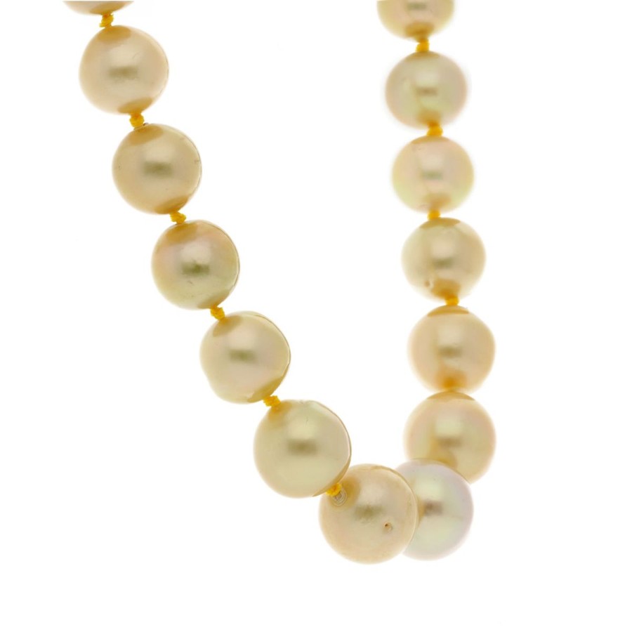 Gem Shopping Cut By Ben Cultured South Sea Pearl Necklace In Sterling Silver | Pearl