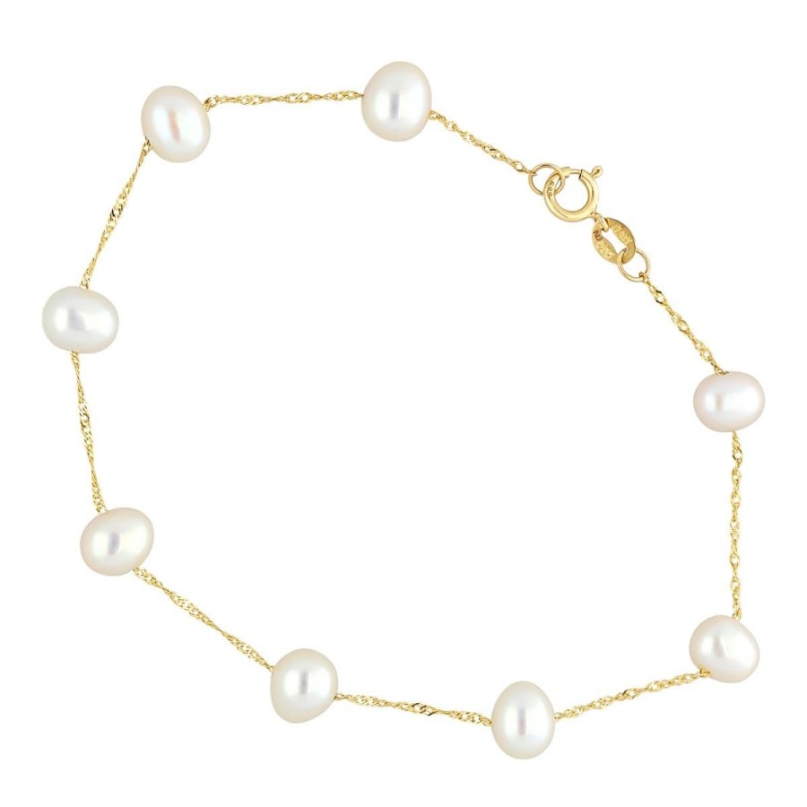 Gem Shopping Lali Jewels Freshwater Pearl Bracelet In 14K | Pearl