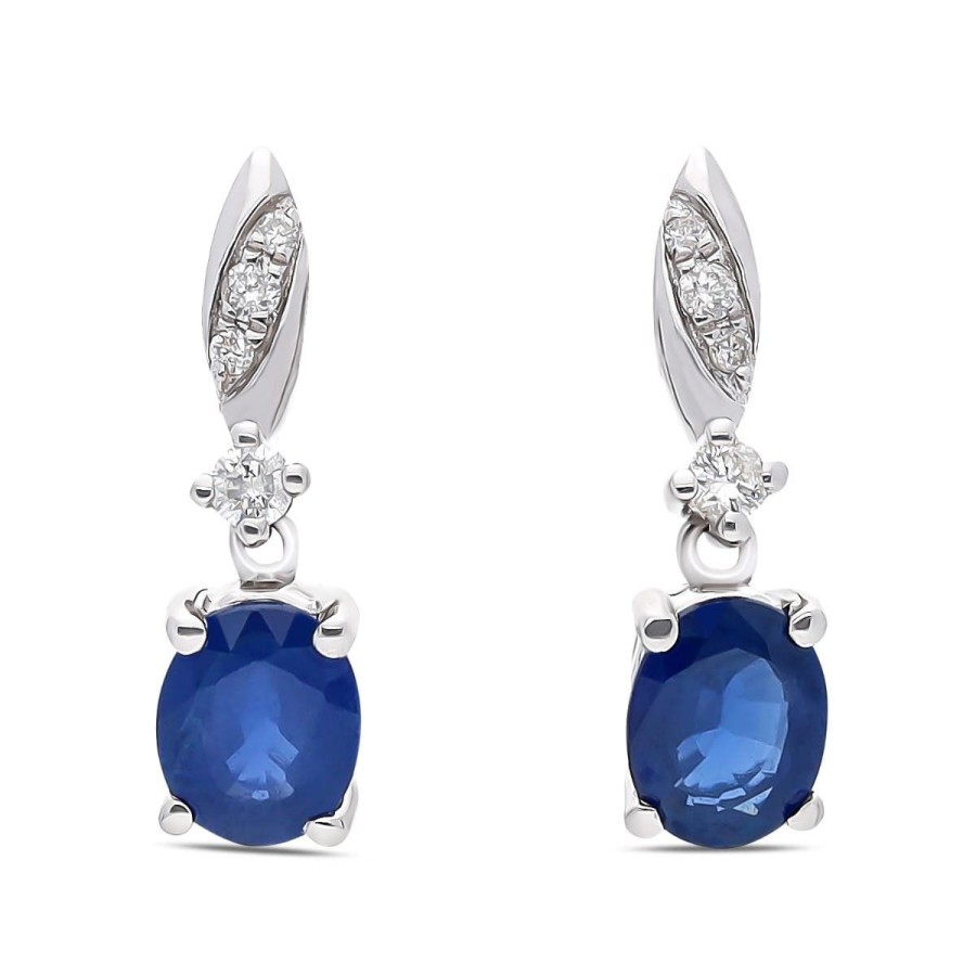 Gem Shopping Cirari Couture Sapphire And Diamond Earrings In 14K | Sapphire