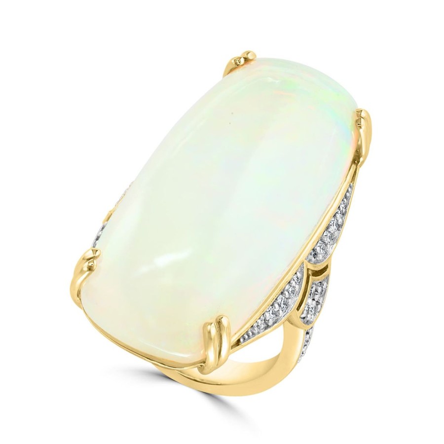 Gem Shopping Effy Opal And Diamond Ring In 18K Gold | Opal