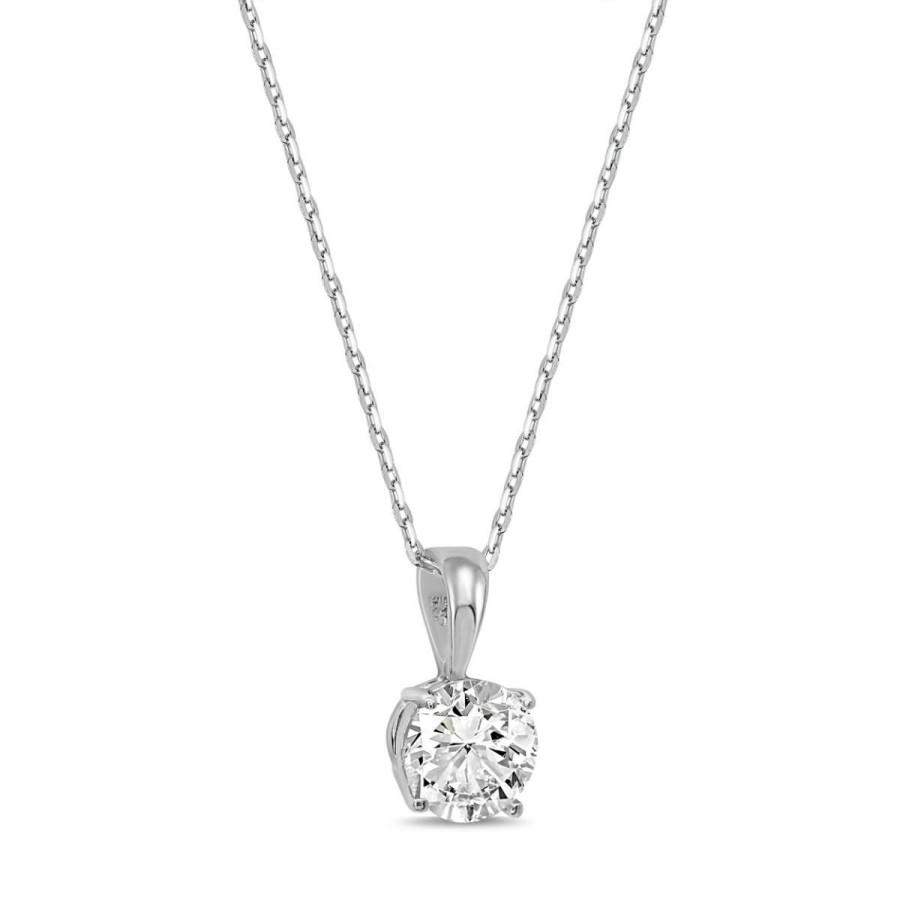 Gem Shopping 1.0 Ct Diamond Solitaire Pendant In 14K | Diamond