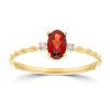 Gem Shopping Brevani Garnet And Diamond Ring In 14K | Garnet