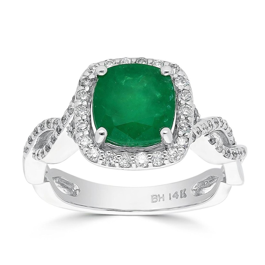 Gem Shopping Effy Emerald And Diamond Ring In 14K | Emerald