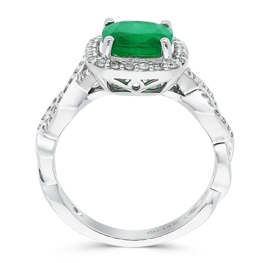 Gem Shopping Effy Emerald And Diamond Ring In 14K | Emerald